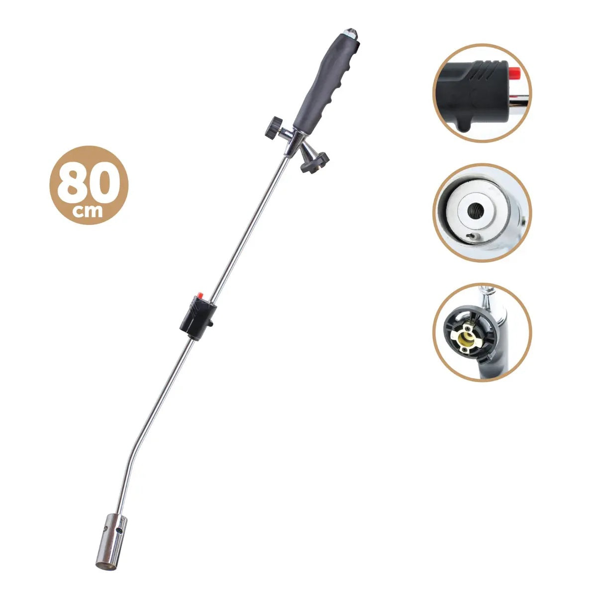 Green Blade Weed Burner Black and Silver 80cm WB112 | Killing Weeds | Melting Ice | Lighting Camp Fire | Unique Gas Cylinder Locking Design to Prevent Leakage