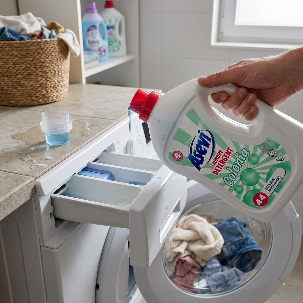 Asevi Colonia Laundry Detergent Liquid White 2376ml HOASE070 | Intense Freshness | 44 Washes | Dermatologically Tested