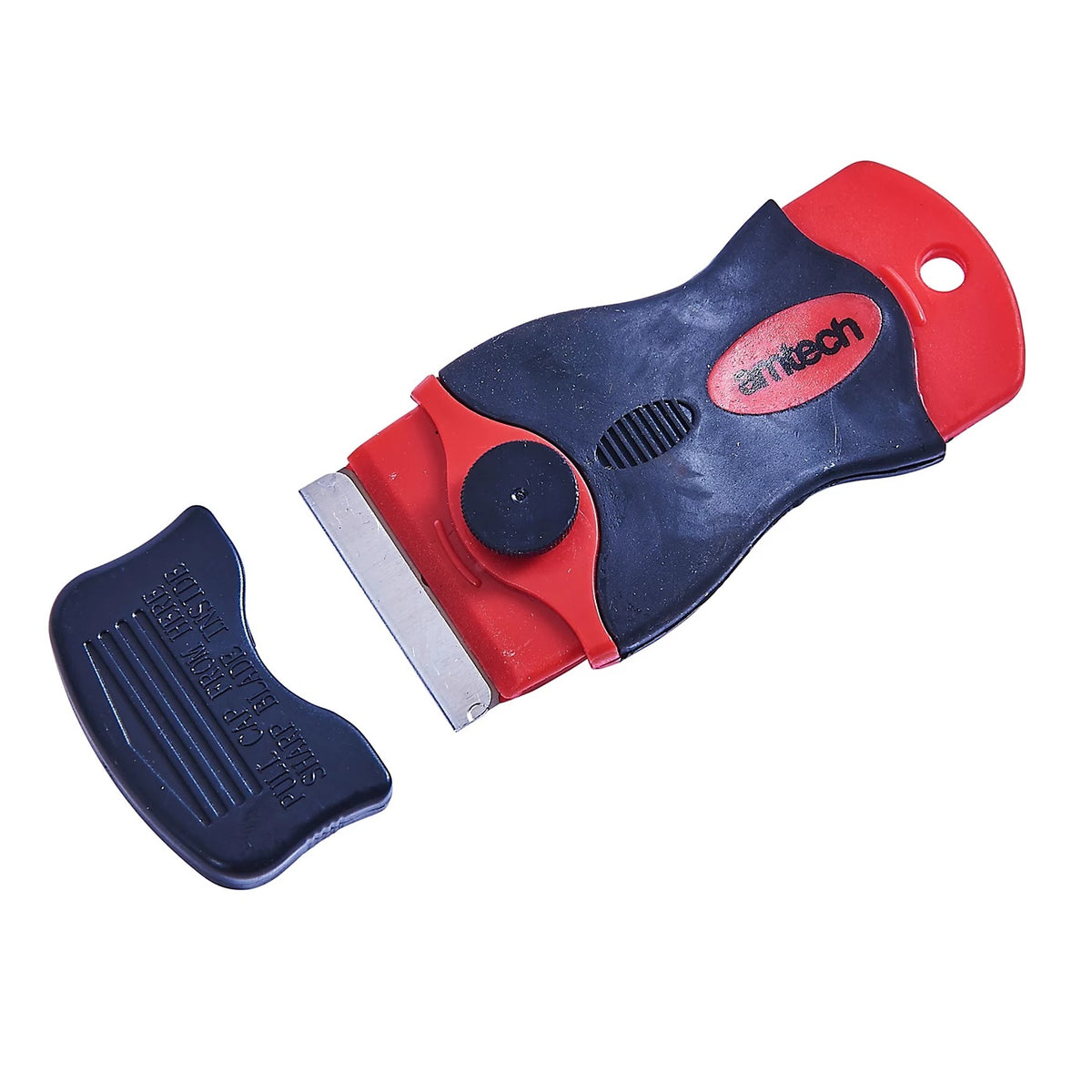 Amtech Mini Soft Grip Scraper with Blade Safety Guard Red and Black G0962 | Compact Hand Scraper Tool | Paint Remover Scraper | Soft Grip Handle