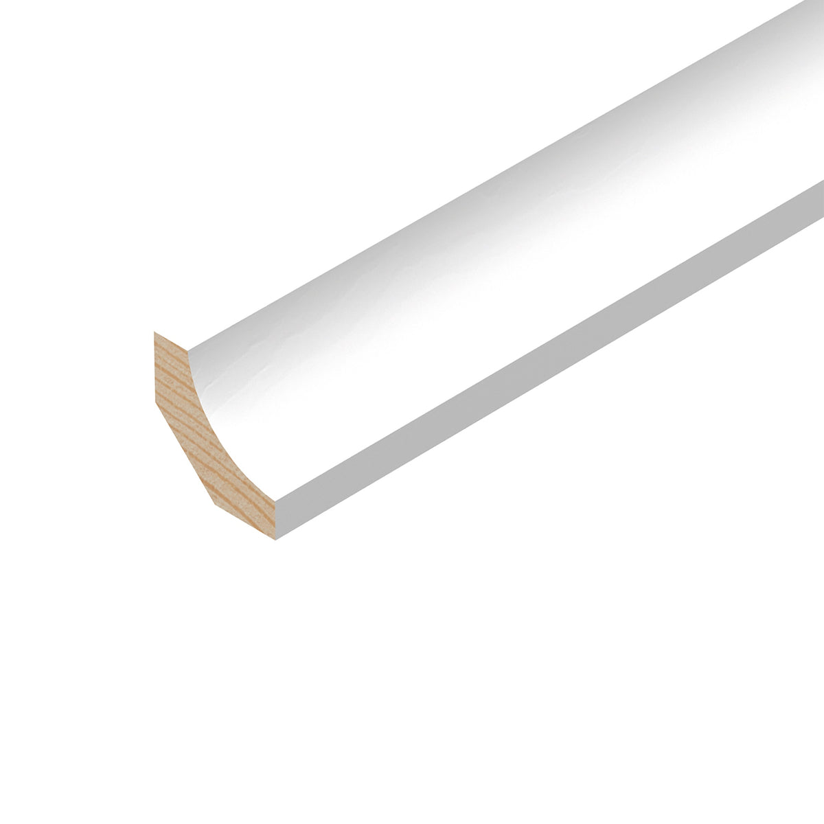 Cheshire Mouldings Primed Scotia Pine White 24Mtr 15mm x 15mm TM731PRIMED | Mouldings | Scotia | White Primed | Concave Design | For Wooden Flooring Projects | Timber Moulding | For Internal Use | Multipurpose Moulding | Interior Design | Floor Edging