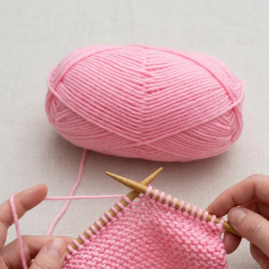 Lusons International Limited Knitting Yarn Pink 80g CP026 | 4 Ply Yarn | 100 Percent Acrylic Knitting Wool | Soft Craft Yarn | Crochet Yarn Ball | Knitting Supplies | DIY Craft Yarn | Sewing Knitting Material