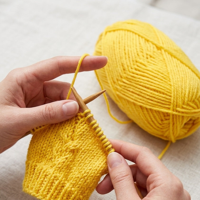 Lusons International Limited Knitting Yarn Yellow 80g CP030 | 4 Ply Yarn | 100 Percent Acrylic Knitting Wool | Soft Craft Yarn | Crochet Yarn Ball | Knitting Supplies | DIY Craft Yarn | Sewing Knitting Material