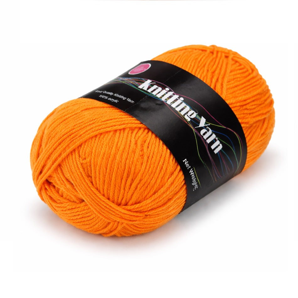 The Accessory Shop Knitting Yarn Orange 80g CP031 | 4 Ply Quality | Acrylic Crochet and Knitting Wool | For Scarves-Hats and Blankets | Craft Accessories | Wool Yarn | Knitting Supplies