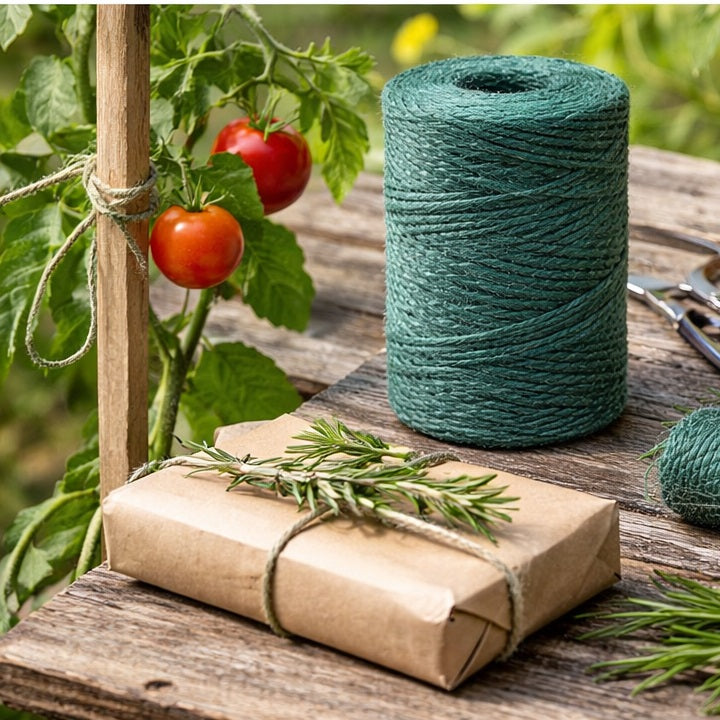ProGarden Jute Rope Touw Green 100Mtr CY8954390 | Accessories | Durable Garden Twine | Strong Multipurpose Rope | For Gardening | DIY | Packaging and Outdoor Use | Jute Twine | Utility Rope | Plant Support Twine | Garden String