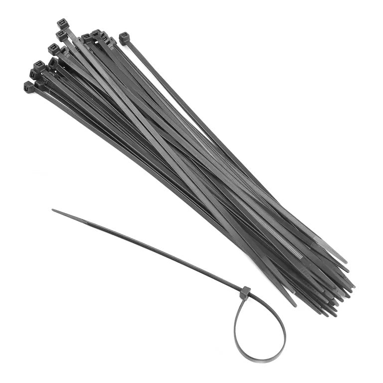 Dekton Heavy-Duty Multi Purpose Cable Ties Black 300mm x 4.8mm Pack of 40 DT70471B | Clic-Loc Technology | High Tensile Strength | Temperature Resistant | Self-Locking Teeth | For Indoor and Outdoor Use | UV Resistance | Bundle Diameter 85mm | Holds Up