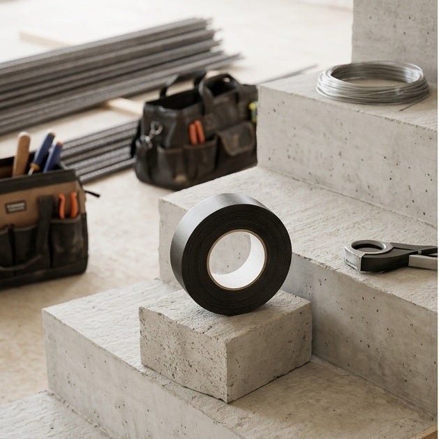 Gladiator Professional Gaffer Tape Black 50mm x 10Mtr RD0210175 | Heavy Duty Tape | Multi Purpose Tape | Strong Adhesive | Residue Free | For Cable Management and Repairs | Cloth Tape | Floor Marking Tape
