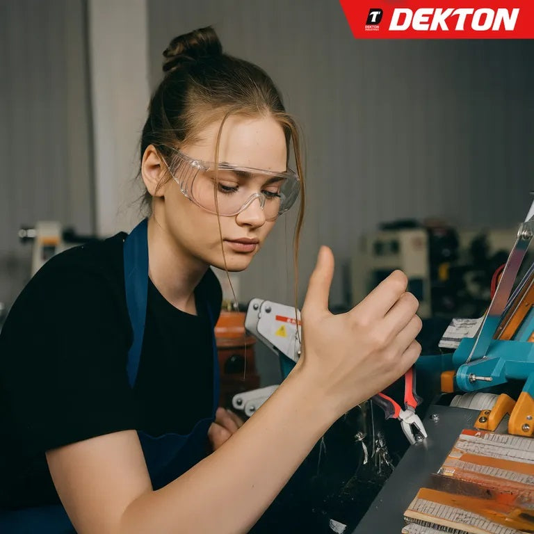 Dekton Combination Pliers Red and Black 6-Inch DT20143A | Drop Forged Carbon Steel | Shockproof Handle | Heavy Duty Multipurpose Pliers | For Cutting Gripping Bending | DIY Electrical Repair Hand Tool | Ergonomic Handles | Heat Treated Fully Polished