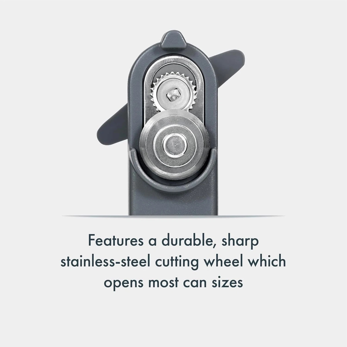 Culinare Lift Off Can Opener Grey C240103 | Hands Free Lid Removal | Precision Side Cutting Mechanism | Made From Durable Plastic and Stainless Steel