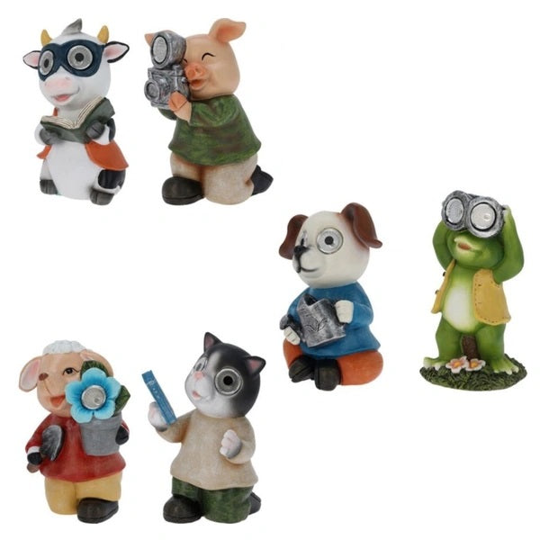 Animals LED Solar Lamp Garden Light Assorted Colours Pack of 1 252732030 | Assorted Animal Designs | Outdoor Waterproof Solar Lamp | Auto On-Off Night Light | Solar Frog Light | Garden Decor | Patio Decor | Night Garden Light