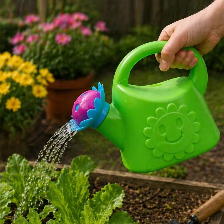 Toy Watering Can with Shower Spout Assorted Colours 1Ltr Pack of 1 SP4000040 | Garden Watering Can for Children | Plastic Watering Pot | For Outdoor Play | Gardening Fun Toy | Watering Pot | Kids Outdoor Fun
