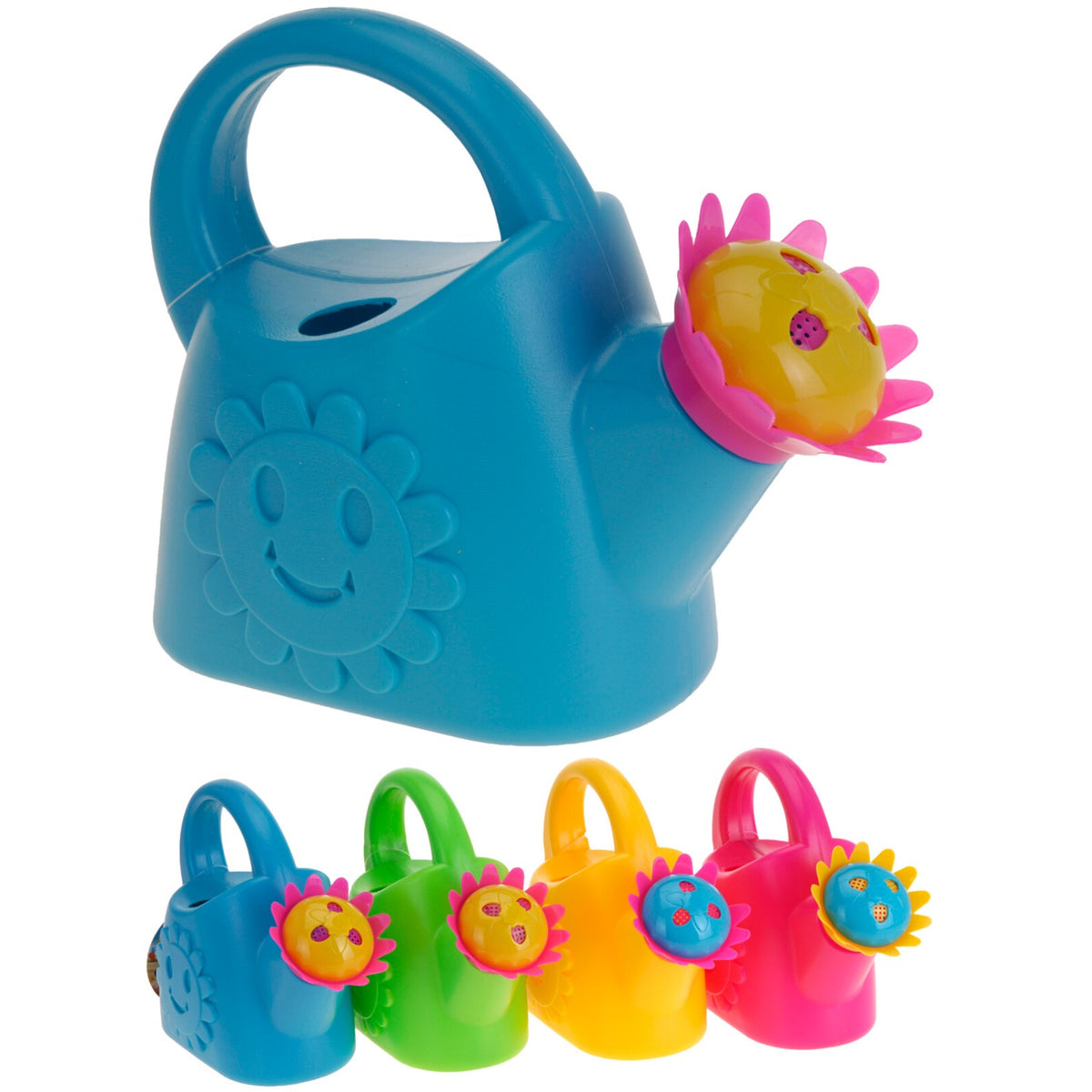 Toy Watering Can with Shower Spout Assorted Colours 1Ltr Pack of 1 SP4000040 | Garden Watering Can for Children | Plastic Watering Pot | For Outdoor Play | Gardening Fun Toy | Watering Pot | Kids Outdoor Fun