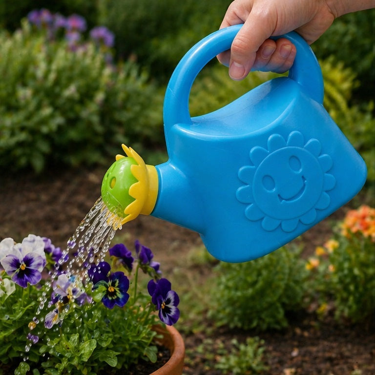 Toy Watering Can with Shower Spout Assorted Colours 1Ltr Pack of 1 SP4000040 | Garden Watering Can for Children | Plastic Watering Pot | For Outdoor Play | Gardening Fun Toy | Watering Pot | Kids Outdoor Fun