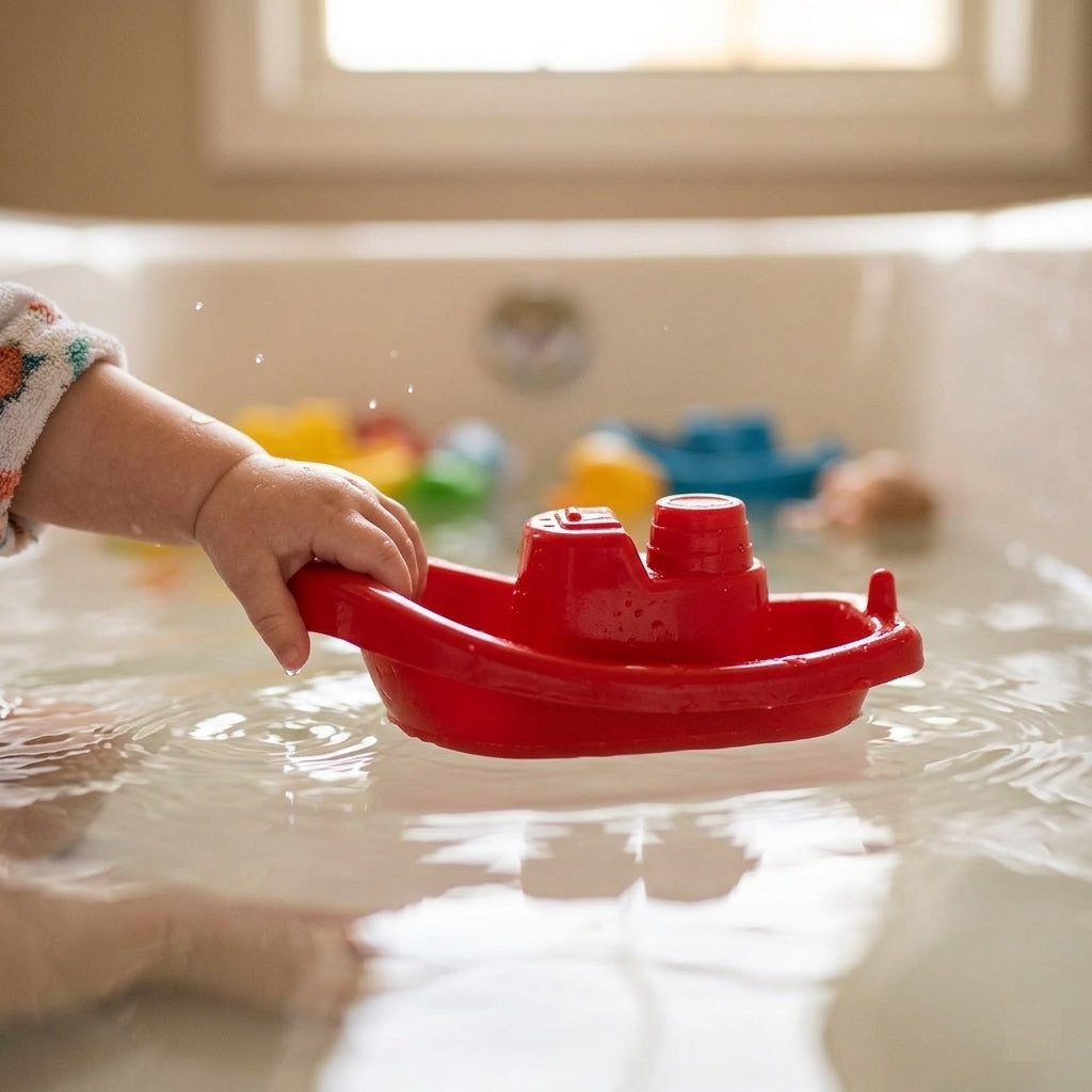 Baby Boat Bath Toy Set Assorted Colours 4-Piece SP4000180 | Plastic Bath Boats | Water Play Toy Set | Baby Bath Toy