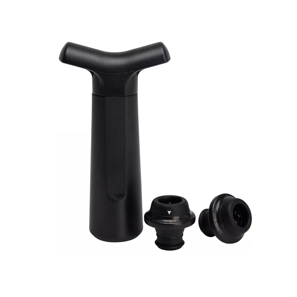 Excellent Houseware Barware Manual Wine Vacuum Pump Black Pack of 3 170492350 | With 2 Stoppers | Bottle Sealer Preserver | Keeps Wine Fresh Longer | Airtight Seal Saver | Wine Accessory | Kitchen Bar Tool | Home Bar Accessories | Wine Gift Set | Wine Bottle Stopper