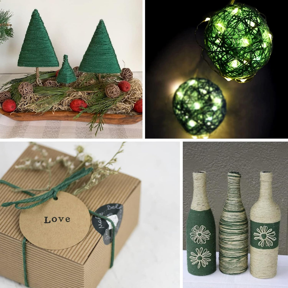 Green Blade Jute Garden Twine Green 100Mtr x 1mm TT086 | Strong Multipurpose Rope | For Gardening | DIY | Packaging and Outdoor Use | Jute Twine | Utility Rope | Plant Support Twine | Garden String | Gift Box Wrapping | Bundling | Environmentally