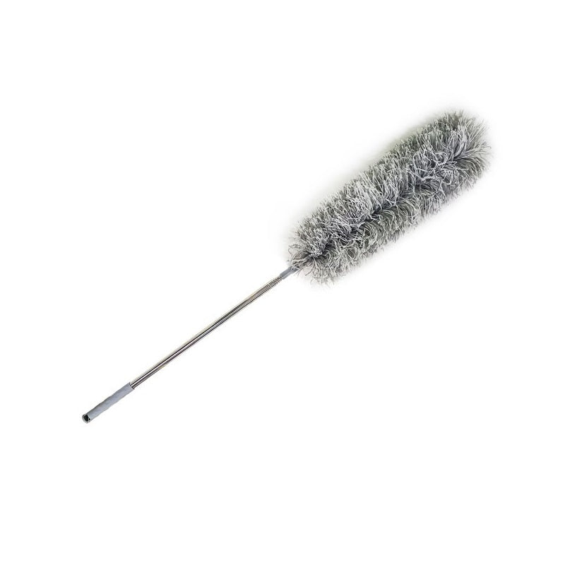 Extendable Microfiber Feather Duster with Telescopic Long Handle Grey 2.8Mtr AG050B | Cleaning Brush | Flexible Head | For High Ceiling Fans | Shelves and Corners | Home and Office Cleaning Tool | Dust Cleaning Tool | Home Cleaning Supplies | Household