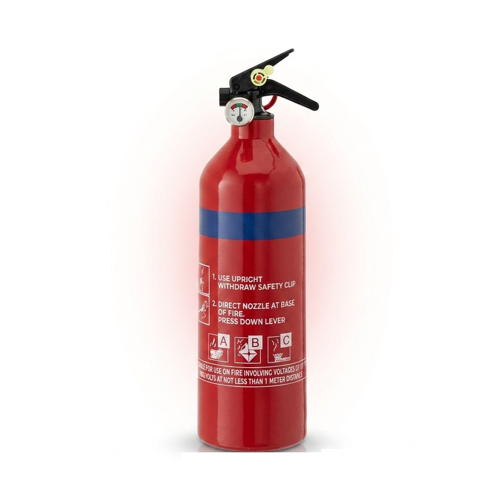 Kidde Dry Powder Fire Extinguisher Red 1Kg KPS1FX | Pressure Indicator | Tamper Proof Extinguisher Pin | Home Safety Extinguisher