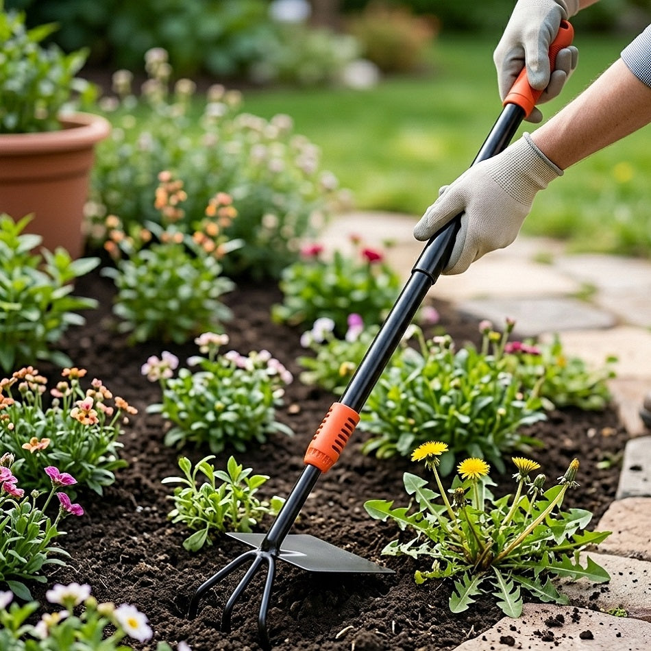 Green Blade Telescopic Weeder Black and Red GT310 | Heavy Duty Extendable Garden Weeding Tool | Steel Handle Weed Remover | Soft Grip Handle | Durable Carbon Steel Head | Garden Hand Tool
