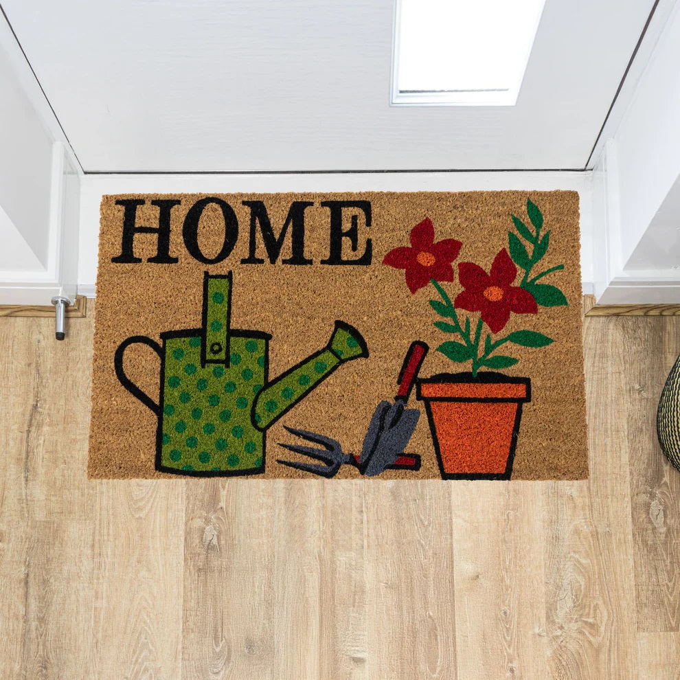 JVL Eco Friendly Latex Coir Doormat Brown 45cm x 75cm 02-303 | Made From Natural Coconut Fibres | Mechanically Twisted Coir For Less Shedding | Rubber Latex Backing Reduces Risk of Slipping | Withstands all Weather