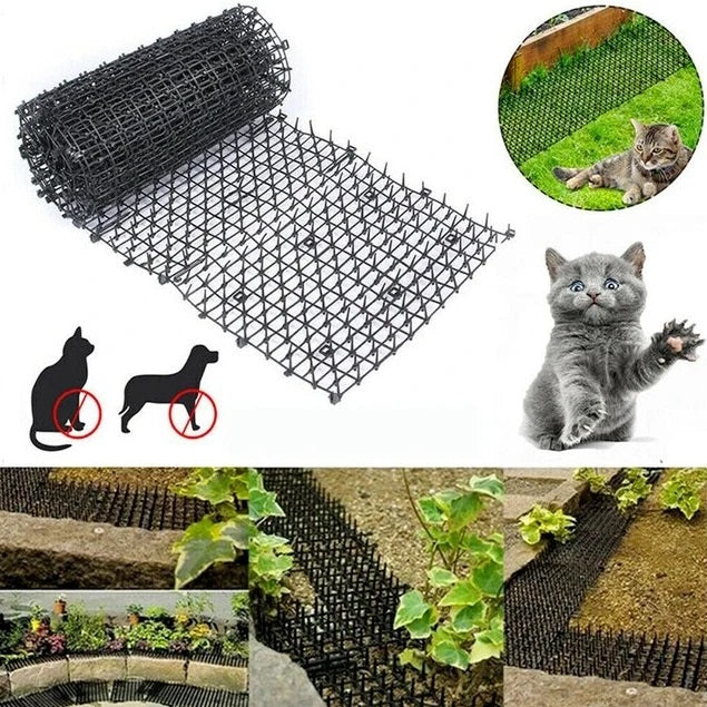 Green Blade Prickle Strip Dig Stopper Black 2Mtr x 28cm FH095 | Weather Resistant PP Material | Spike Size - 20mm | Humane Garden Pest Deterrent Mat | Flexible Spike Barrier | Garden Spike Mat | Cat Deterrent Mat | Dog Digging Deterrent | Garden Pest