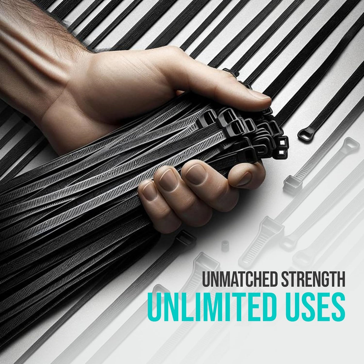 Dekton Heavy-Duty Multi Purpose Cable Ties Black 380mm x 4.8mm Pack of 30 DT70476B | Clic-Loc Technology | High Tensile Strength | Temperature Resistant | Self-Locking Teeth | For Indoor and Outdoor Use | UV Resistance | Bundle Diameter 100mm | Holds Up to 20Kg | For Craft-DIY and Trade Use | Bundling Tools
