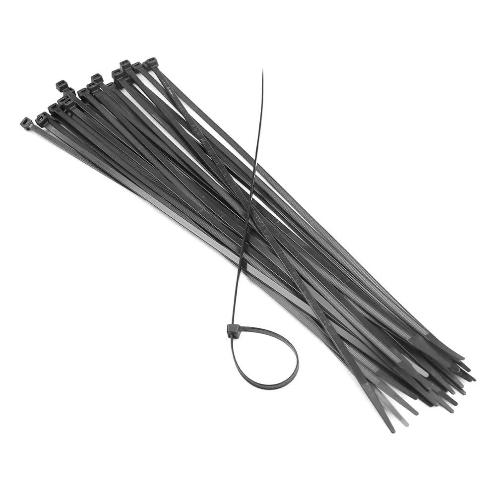 Dekton Heavy-Duty Multi Purpose Cable Ties Black 380mm x 4.8mm Pack of 30 DT70476B | Clic-Loc Technology | High Tensile Strength | Temperature Resistant | Self-Locking Teeth | For Indoor and Outdoor Use | UV Resistance | Bundle Diameter 100mm | Holds Up