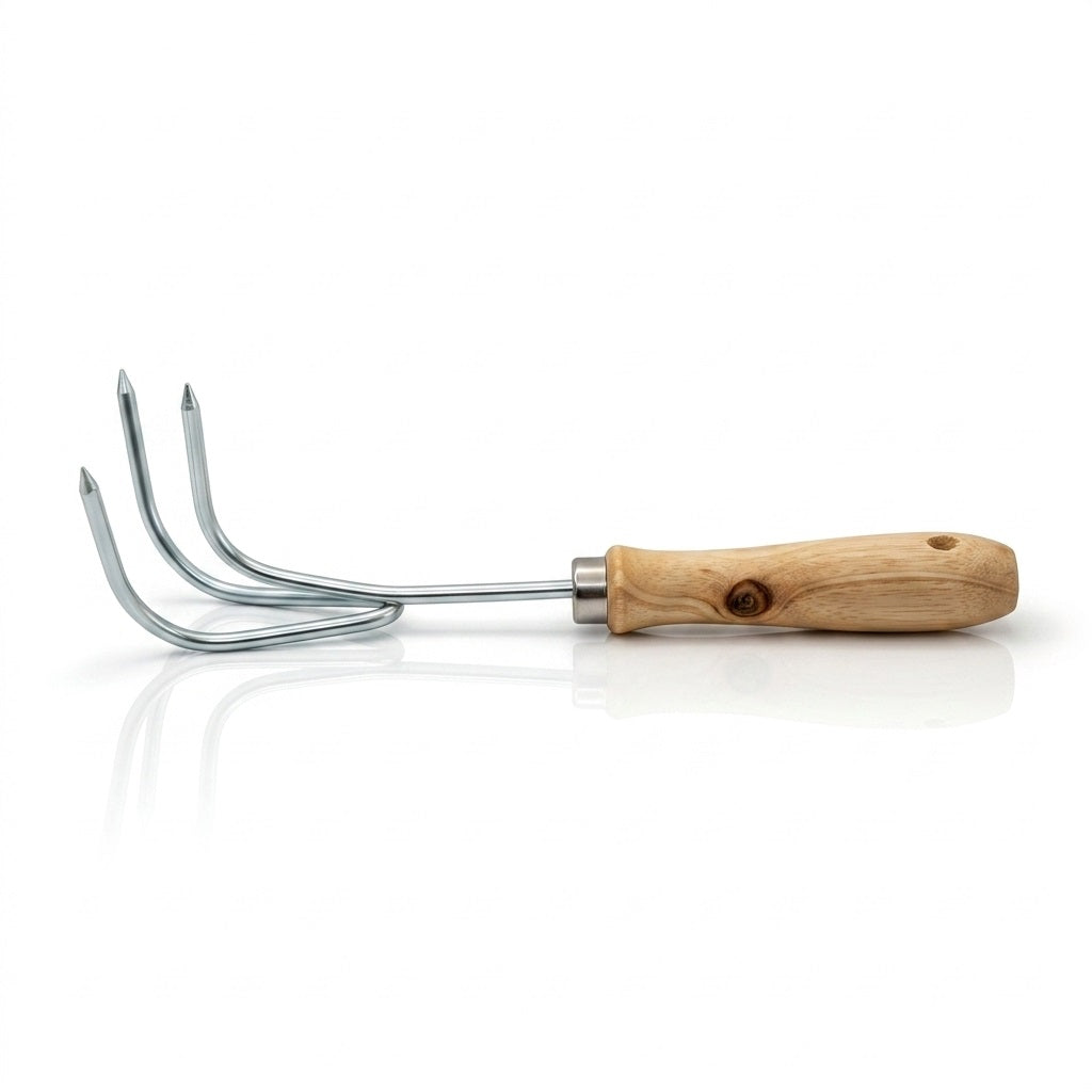 Pro Garden Tool Cultivator Silver 26cm R22000110 | Hand Soil Cultivator | Garden Hand Rake | Soil Loosening Tool
