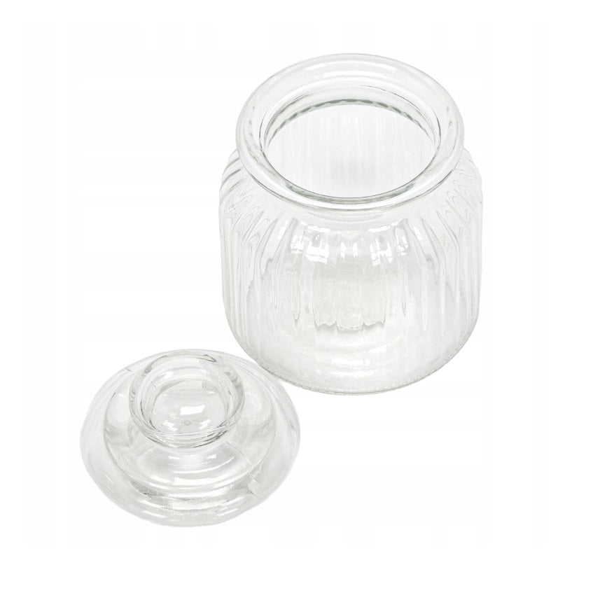 Glass Storage Jar with Lid Clear 650ml CD1002940 | Airtight Food Storage Container | Kitchen Glass Canister | Pantry Jar