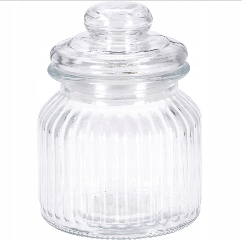 Glass Storage Jar with Lid Clear 650ml CD1002940 | Airtight Food Storage Container | Kitchen Glass Canister | Pantry Jar