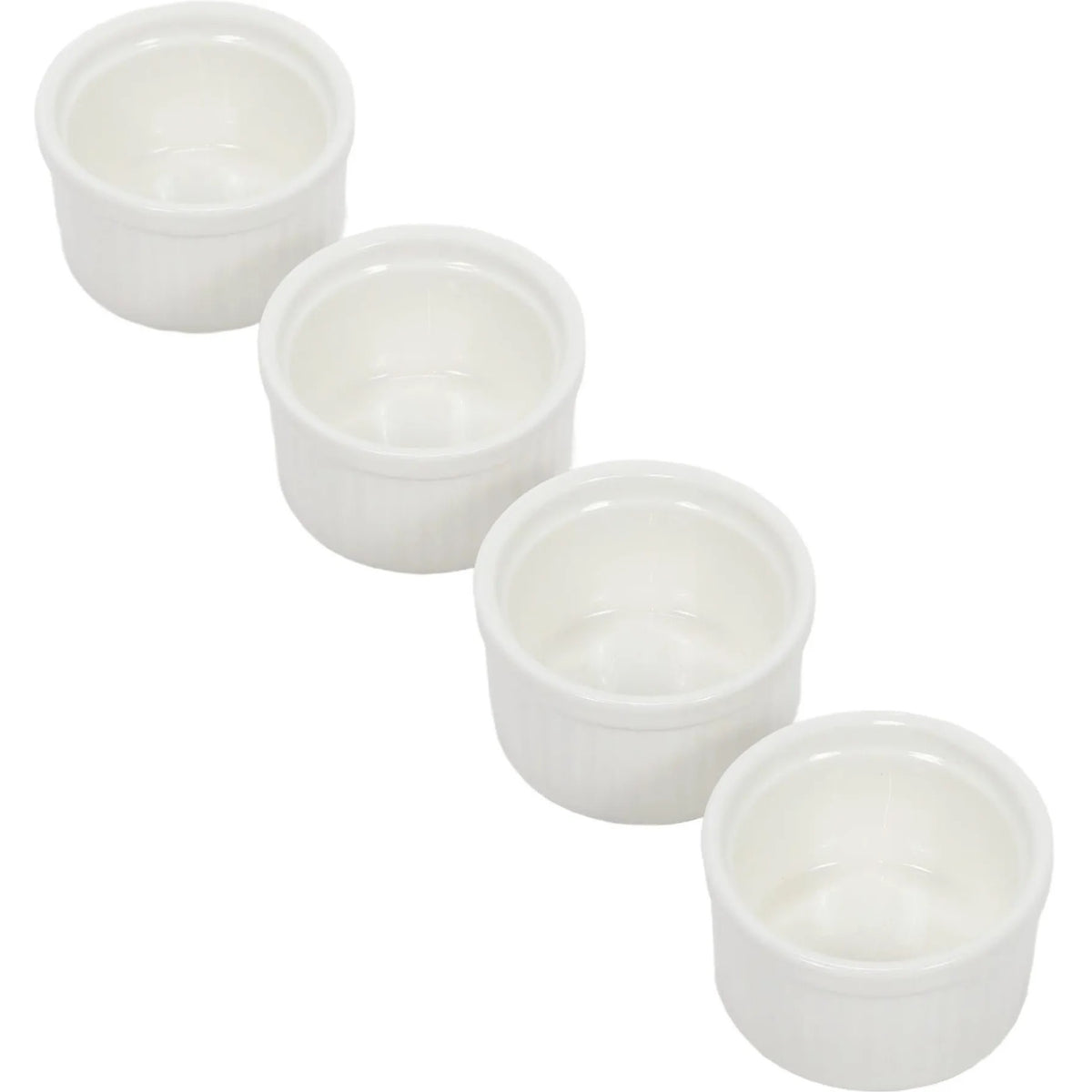 Excellent Houseware Serving Bowls White Pack of 4 798000150 | Ceramic Dip Bowls | Sauce Dishes Set | Appetiser Serving Set | Condiment Bowls | Kitchen Dining Serveware | Party Snacks Dipping Bowls Set