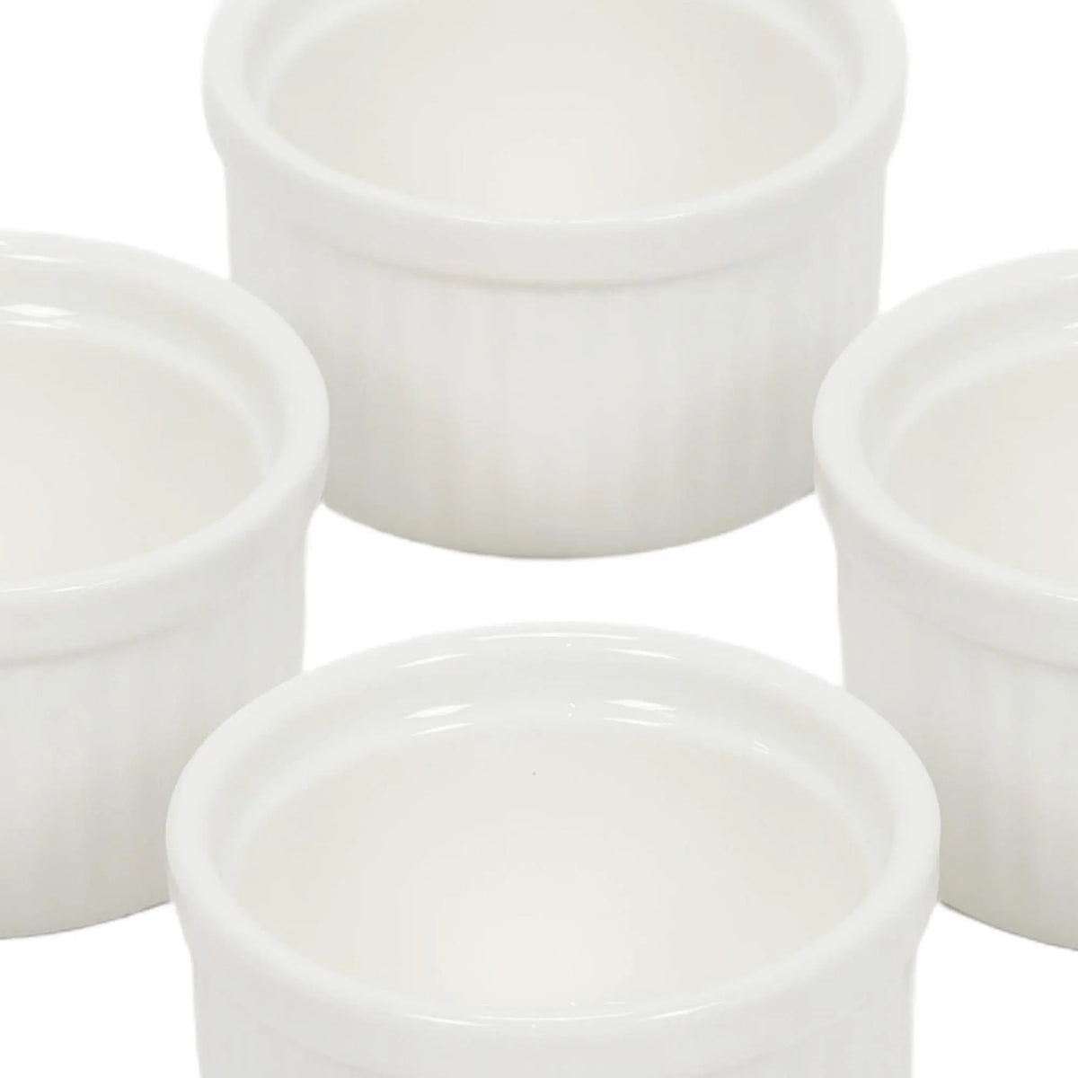 Excellent Houseware Serving Bowls White Pack of 4 798000150 | Ceramic Dip Bowls | Sauce Dishes Set | Appetiser Serving Set | Condiment Bowls | Kitchen Dining Serveware | Party Snacks Dipping Bowls Set