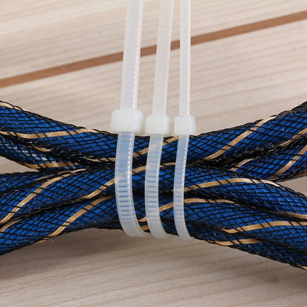 Dekton Heavy-Duty Multi Purpose Cable Ties White 150mm x 2.5mm Pack of 150 DT70455B | Clic-Loc Technology | High Tensile Strength | Temperature Resistant | Self-Locking Teeth | For Indoor and Outdoor Use | UV Resistance | Bundle Diameter 35mm | Holds Up