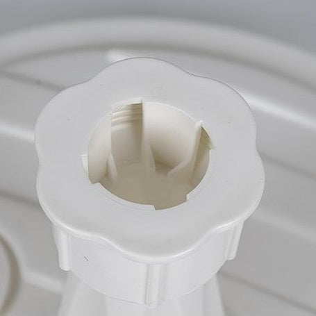 Round Plastic Parasol Base White Y19100160 | Garden Umbrella Stand Base | Outdoor Patio Parasol Holder | Fillable Water Sand Base