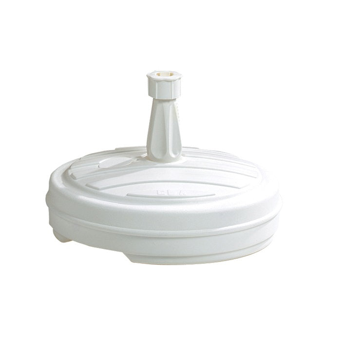 Round Plastic Parasol Base White Y19100160 | Garden Umbrella Stand Base | Outdoor Patio Parasol Holder | Fillable Water Sand Base