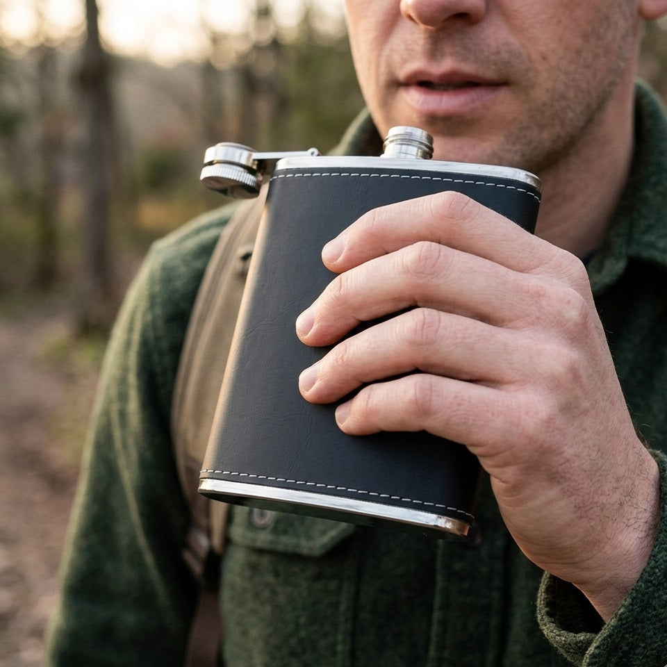 Excellent Houseware Barware Stainless Steel Hip Flask Assorted Colours 236ml CY5657250 | Pocket Flask | Liquor Flask | Whiskey Flask | Leakproof Screw Cap | Portable Drink Container | Travel Outdoor Camping | Gift Idea For Men