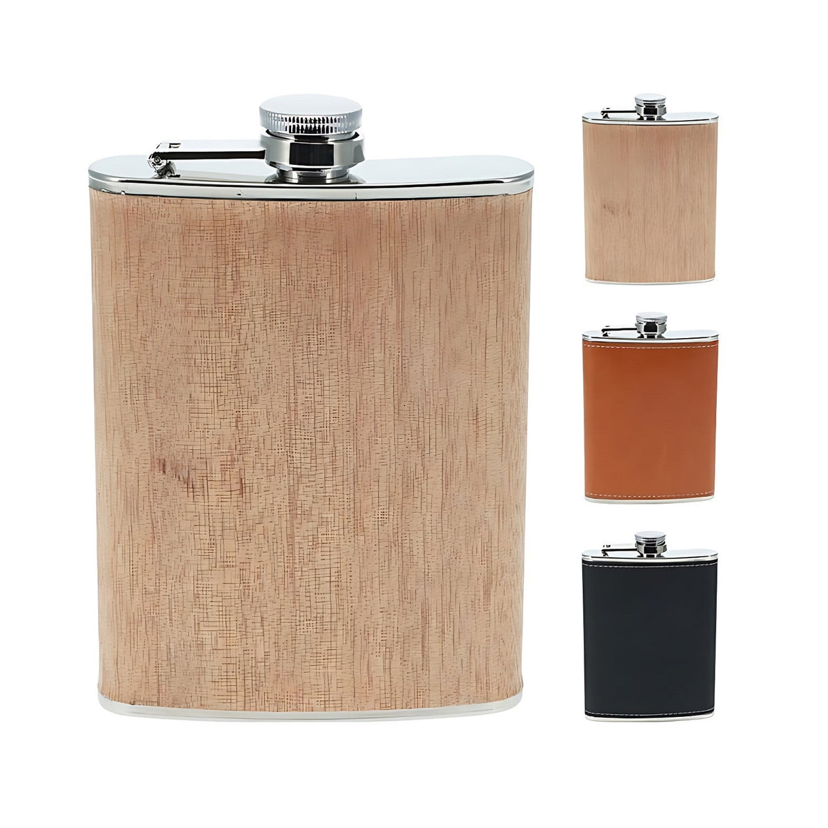 Excellent Houseware Barware Stainless Steel Hip Flask Assorted Colours 236ml CY5657250 | Pocket Flask | Liquor Flask | Whiskey Flask | Leakproof Screw Cap | Portable Drink Container | Travel Outdoor Camping | Gift Idea For Men