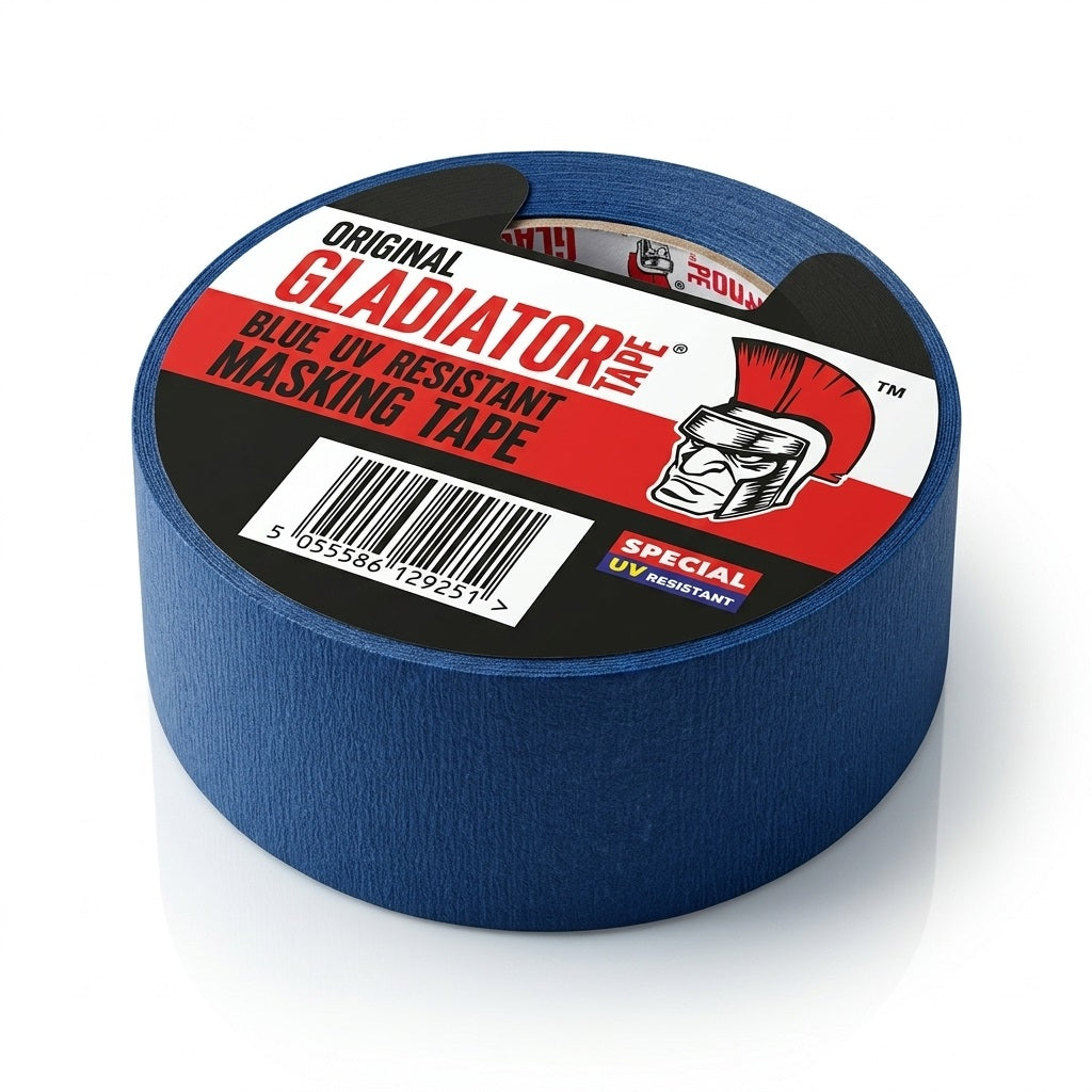 Gladiator Original UV Resistant Masking Tape Blue 48mm x 50Mtr RD0210017 | Outdoor Masking Tape | UV Safe Adhesive Tape | Decorating Tape | Paint Protection Tape