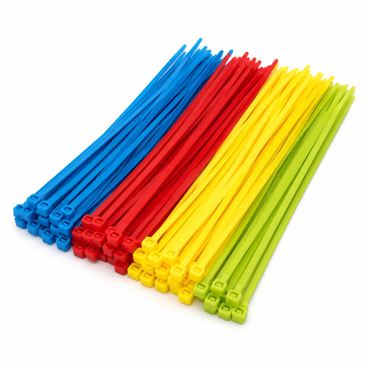 FX Tools Cable Tie Set Assorted Colours 2.8mm x 250mm Pack of 50 CR1001100 | Nylon Zip Ties | Wire Ties | Cable Management Ties | Electrical Fastening Ties