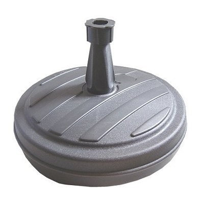 Round Plastic Parasol Base Grey Y19100140 | Garden Umbrella Stand Base | Outdoor Patio Parasol Holder | Fillable Water Sand Base