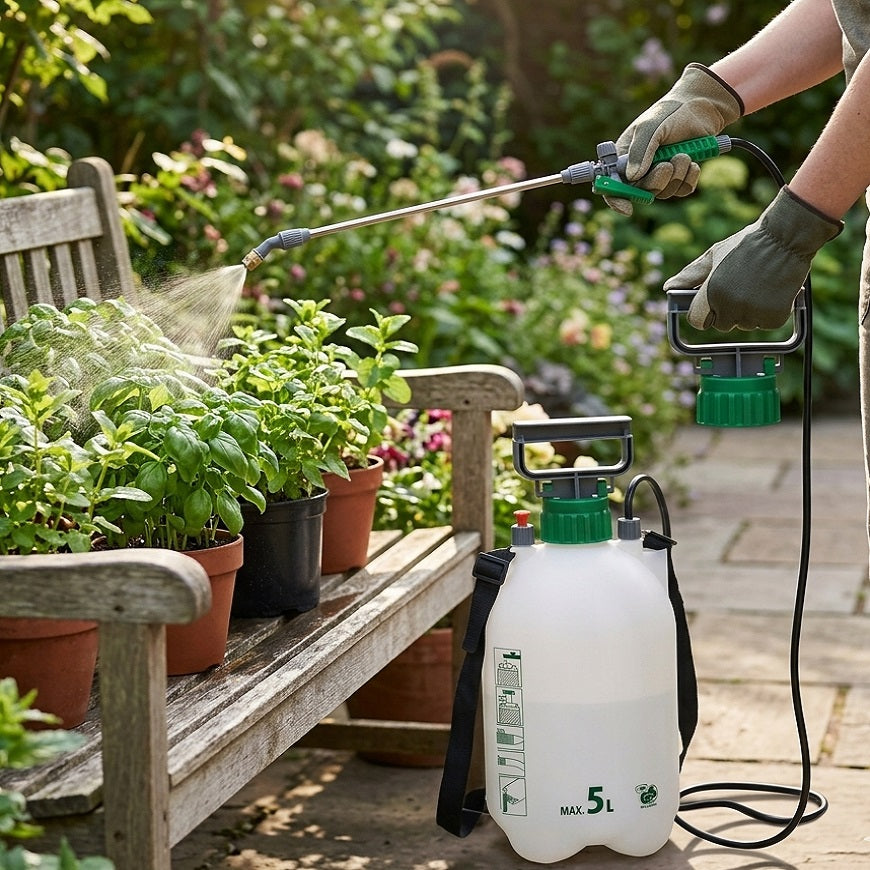 ProGarden Pressure Sprayer White 5Ltr DV9000010 | Garden Pump Sprayer | Plant Water Sprayer | Handheld Pressure Sprayer | Adjustable Nozzle Sprayer | Outdoor Gardening Sprayer