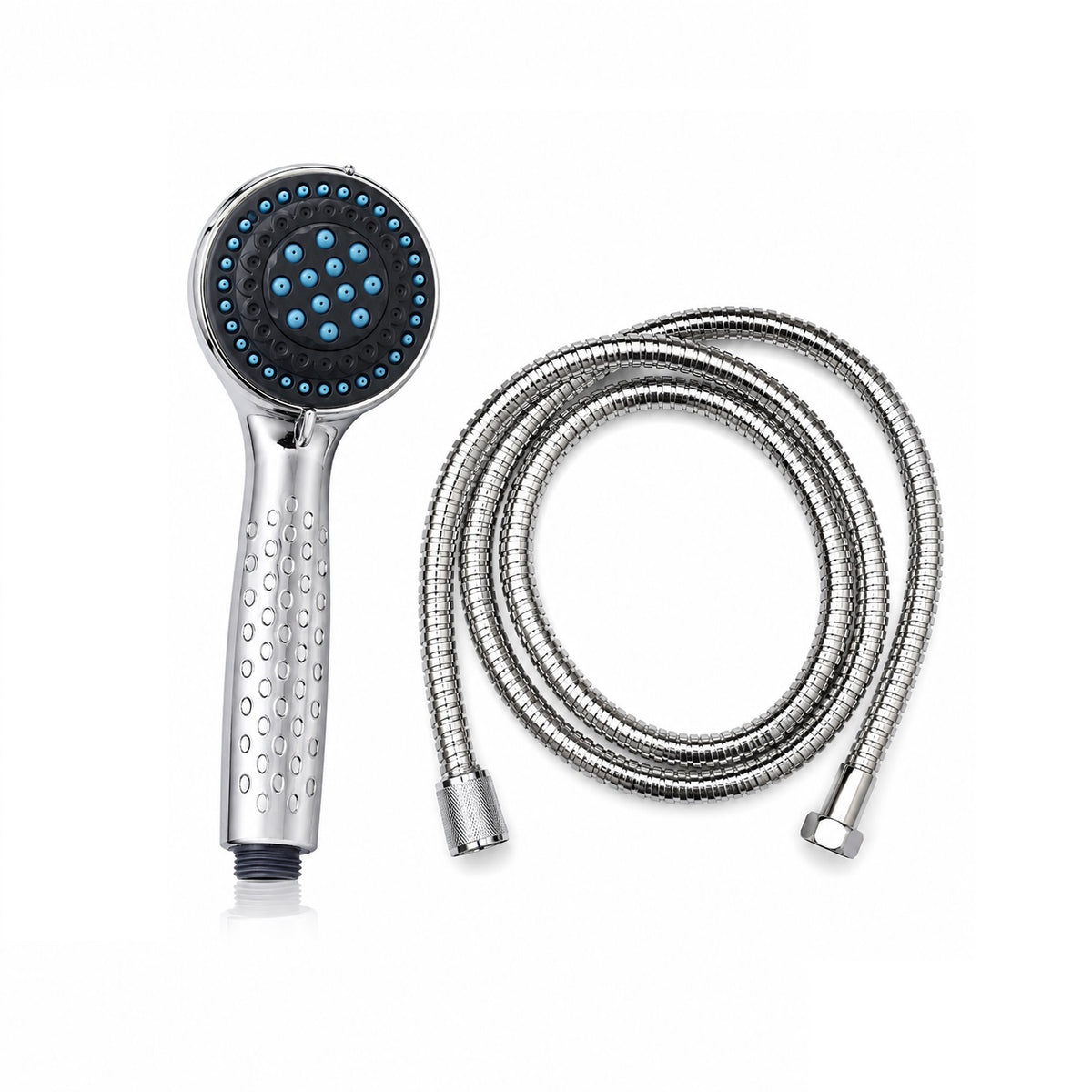 Adorn Universal Shower Head with Hose Set Chrome Finish 1.5Mtr AJ021B | Handheld Bathroom Shower Spray | Easy Installation Shower Head Kit | Flexible Hose Included | Replacement Bath Shower Accessory | Bathroom Fittings | Home Bathroom Essentials