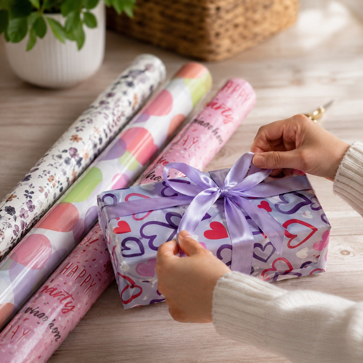 Design Group Giftmaker Celebrations Female Gift Wrap Assorted Colours 3Mtr x 69cm YBFGW20A | Recyclable | Birthday Wrapping Paper Roll | Decorative Present Wrap