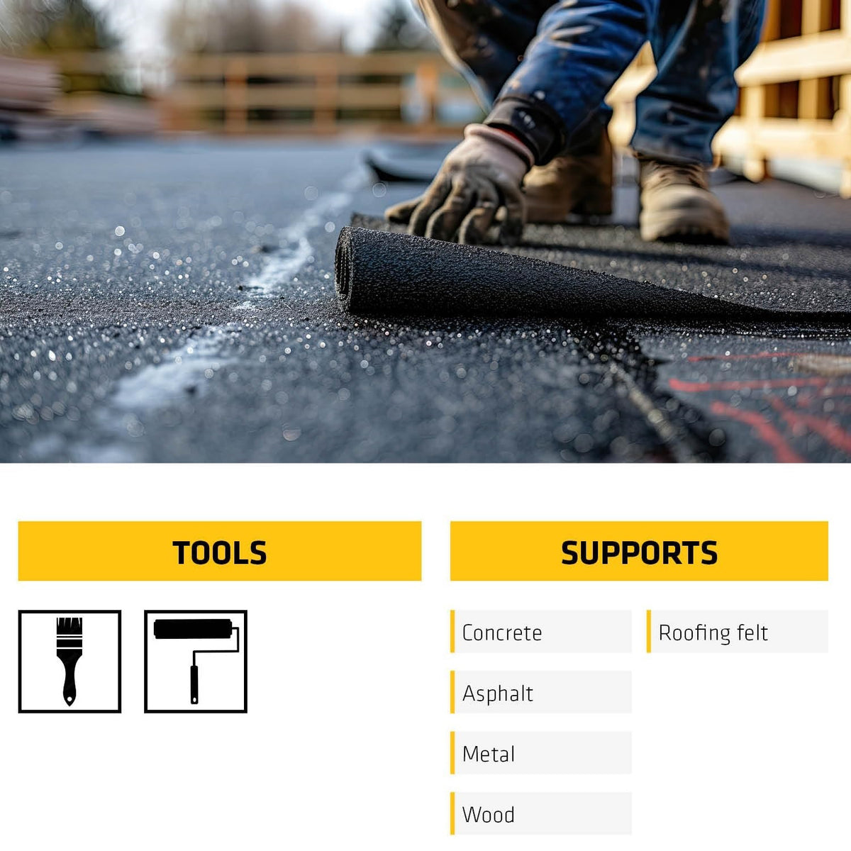 Everbuild Sika Black Jack Bitumen Roof Felt Adhesive 904 Black 2.5Ltr 852651 | Solvent Based Roofing Felt Bonding Compound | Exterior Roof Repair Sealant | Cold Gritting Solution | Concrete Asphalt Metal Wood Surface Adhesive