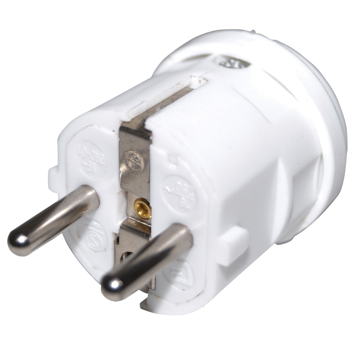 Eagle 2 Pin Rewireable Euro 2P Plug White E301AK | Durable | Lightweight | Travel Plug Connector | Power Plug Adapter