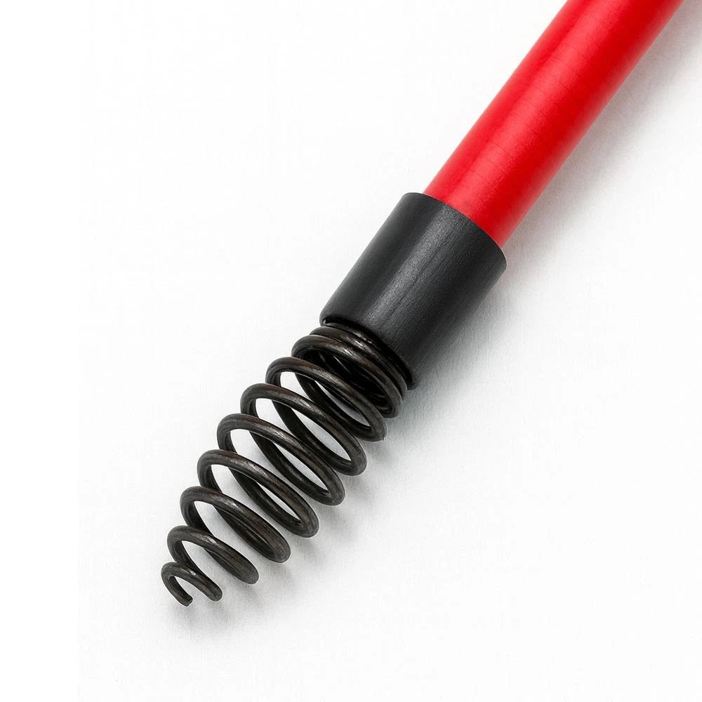 Dekton Drain Auger Unblocker Flexible Pipe Cleaner Red 7Mtr DT30345 | Heavy Duty Rotating Steel Wire Coil | Hex Tip Attaches To Any Power Drill | Flexible Wire Easily Tackles 90 Degree Bends