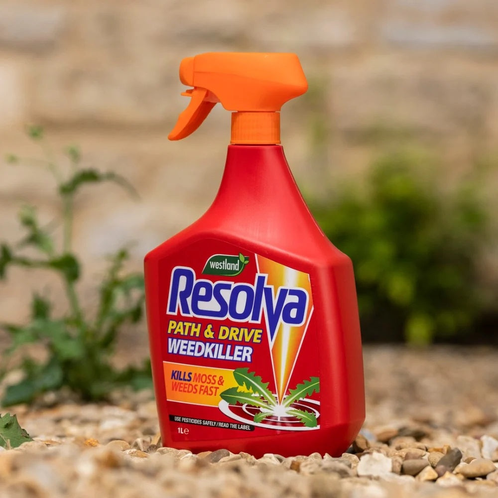Westland Resolva RTU Path and Drive Weedkiller Spray Red 1Ltr 20300712 | Kills Moss and Weeds Fast