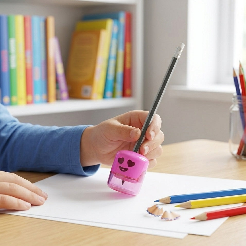 Tallon Artbox Novelty Sharpeners Assorted Pack of 2 1067 | Plastic Material | Funny Emoji Face Pencil Sharpeners | Cute School Stationery Supplies | Kids Classroom Rewards And Birthday Party Favours