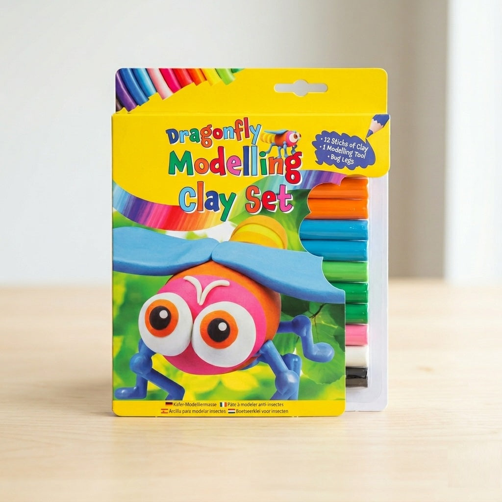 Tallon Artbox Bee and Dragonfly Modelling Clay Set Assorted 3119 | Clay Material | 12 Sticks Of Clay 1 Modelling Tool Bug Legs | DIY Insect Craft Kit | Creative Kids Art Stationery | Educational Play Dough Toy