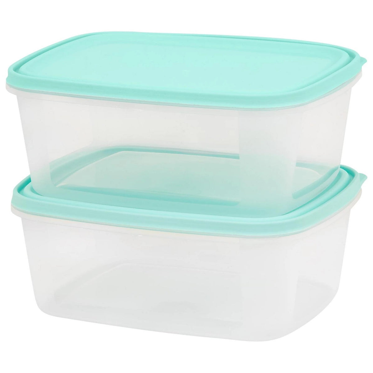 Wham Everyday Food Box with Lid Clear 3Ltr Set of 2 35850 | Ideal for Packed Lunches | Food Storage and Picnics | BPA Free