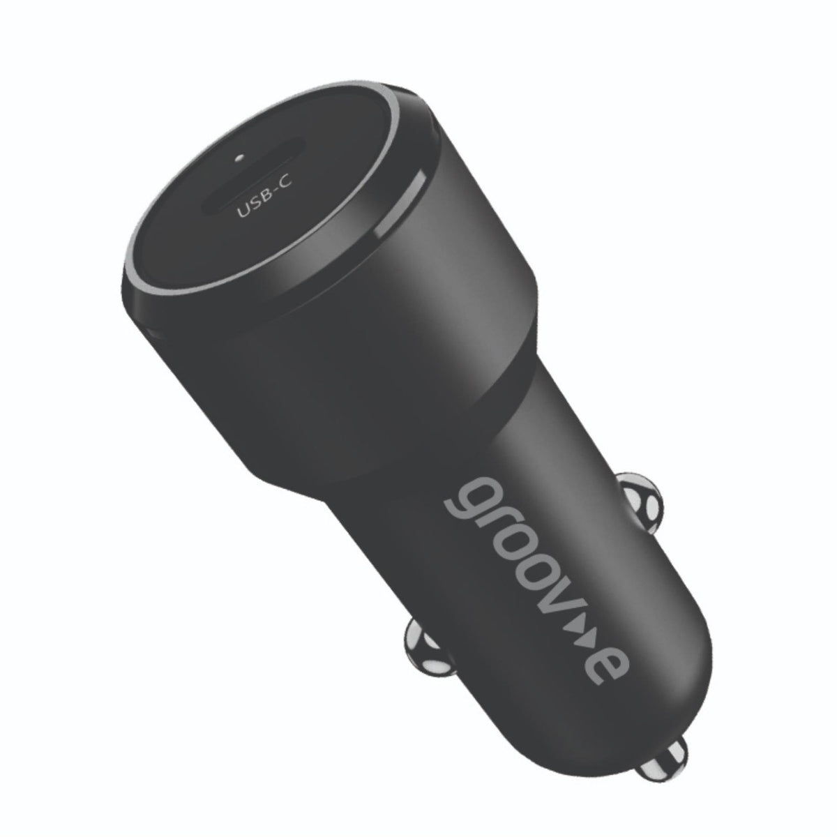 Groov-e 20W USB-C Car Charger Black GVMA123BK | Fast Charge | USB-C Port | 20W Power Delivery